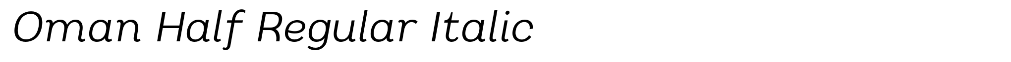 Oman Half Regular Italic image
